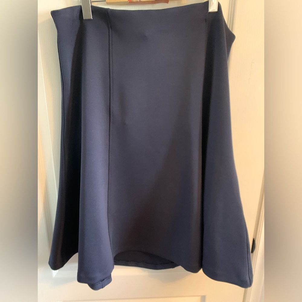 Pink Tartan Navy Midi Skirt